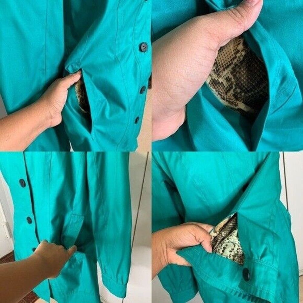 Marc New York Womens Trench Jacket Coat Green Size M - Picture 7 of 16